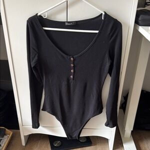 Black Long Sleeve Bodysuit